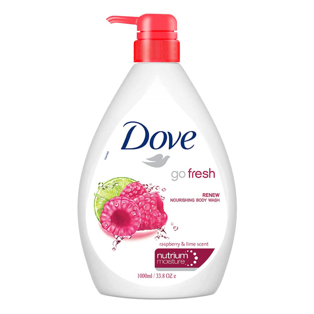 DOVE B/WASH GO FRESH RENEW RASPBERRY N LIME 1L